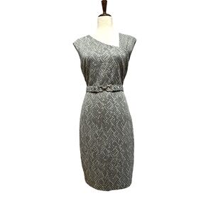 CACHE tailored asymmetric sheath dress